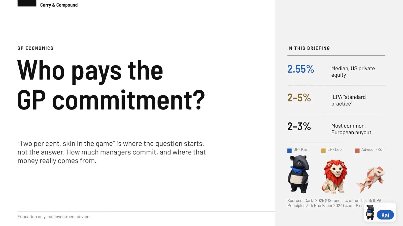 Opening frame of the video: Who pays the GP commitment?